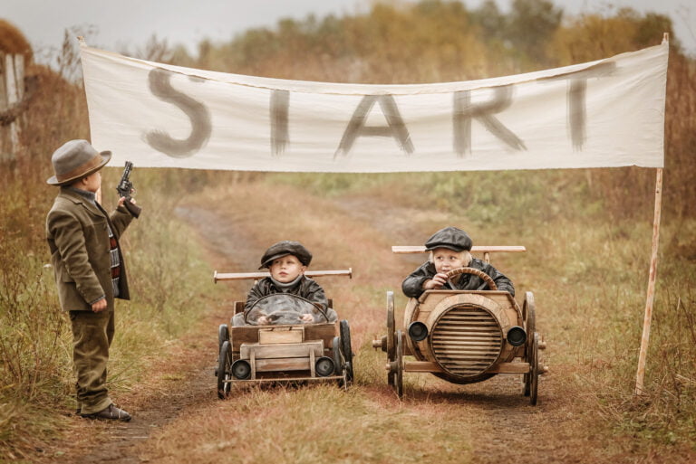 portrait of three young rural drivers